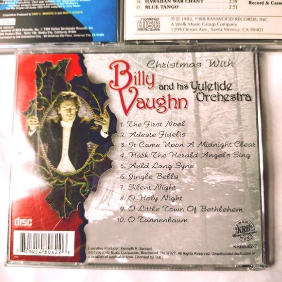 Lot 3 Billy Vaughn Music CDs Christmas Orchestra Melody of Love - Picture 4 of 5